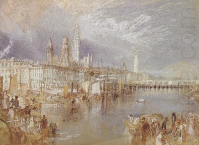 Joseph Mallord William Turner Rouen,looking up the Seine (mk31) china oil painting image
